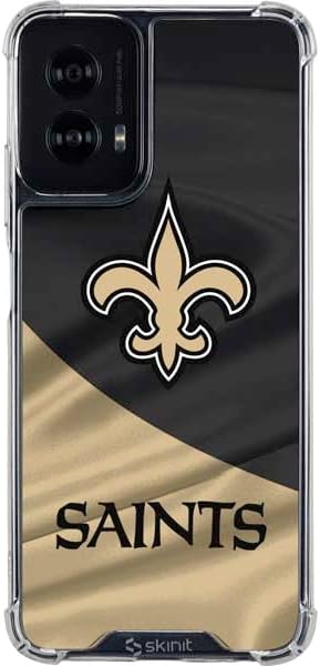 Skinit Clear Phone Case Compatible with Moto G Power 5G (2024) - Officially Licensed NFL New Orleans Saints Design