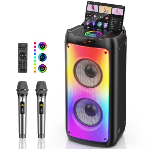 JYX 260W Trolley Party Speaker, 12 Hours, 2 Mics, Bluetooth 5.3, Black - Image 2