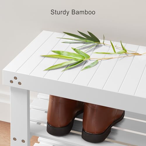 Banc à chaussures robuste 136 kg Pipishell avec rangement 3 niveaux