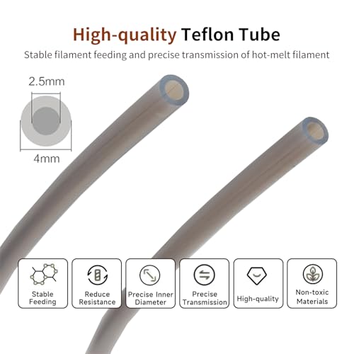Tube PTFE haute performance et raccords PC4-M6 pour Bambu Lab X1C - 4