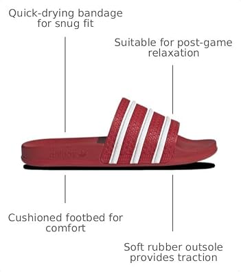 adidas Adilette OG Comfort - Men's (Red/White) Size 13