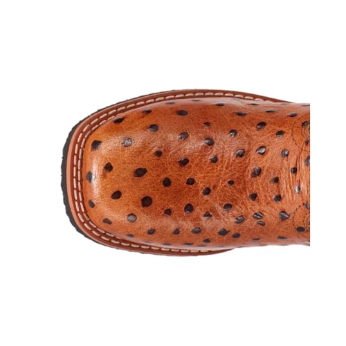 Dan Post Western Boots Boys Jet 9" Ostrich 5.5 Youth Cognac DPC50084