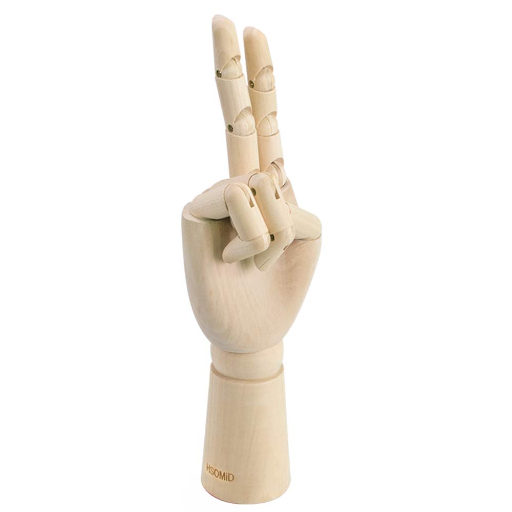 Snapklik.com : HSOMiD Flexible Wooden Hand Model Moveable Wooden ...
