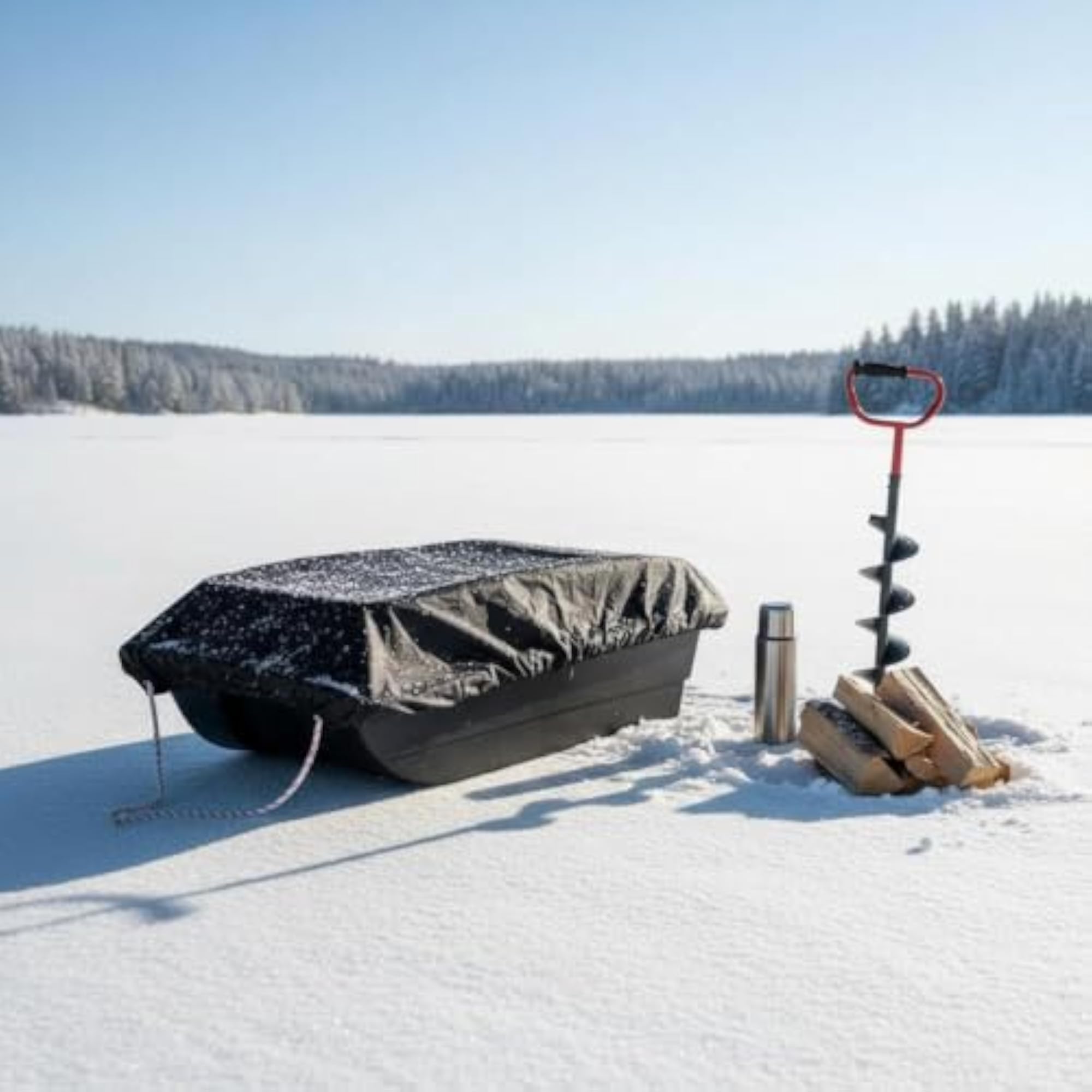 Dustproof Ice Fishing Sled Cover, Black Outdoor Gear