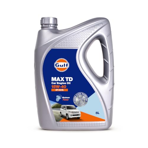 Image of GULF MAX TD 15W-40 - Engine oil that gives maximum power and superior protection for SUVs, MUVs & Crossovers [5 L] - Pack of 1