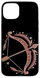 Installation facile Arc et flèche Art tribal indien amérindien Coque pour iPhone 15 Plus