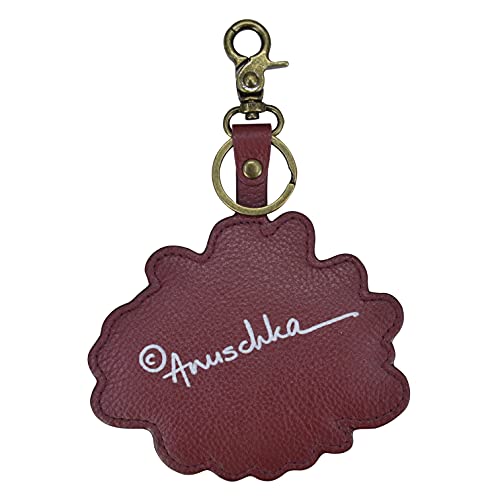 Image of Anuschka Women's Leather Key Charm - Hand-Painted Genuine Leather Charm with Keyring for Easy Attachment - K00