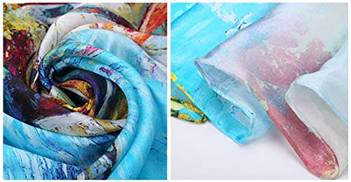 100% Mulberry Silk 172cm*52cm Long Scarf for Women Large Shawls for Headscarf and Neck with Gift Packed4