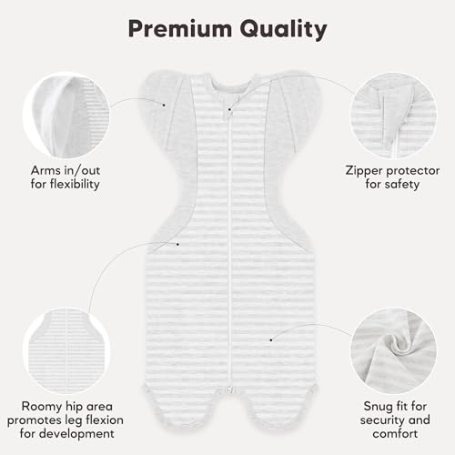Image of Susurration Baby Sleep Sack, Self-Soothing Swaddle for Newborns, Improves Sleep, Snug Fit Helps Calm Startle Reflex, Newborn Essentials for Baby, 2 Pack, 3-6 Months, 13-19 lb
