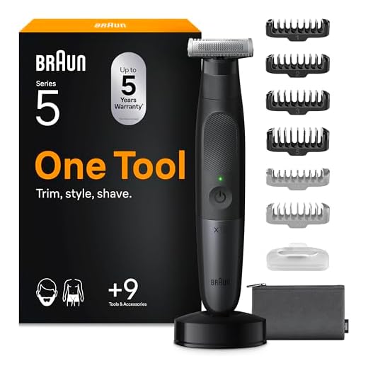 Braun Recortadora de Barba Series X Máquina Cortar Pelo, Cortapelos Hombre para Rostro y cuerpo, maquina de afeitar, peine bidireccional, cabezal flexible resistente al agua, XT5300 Negro