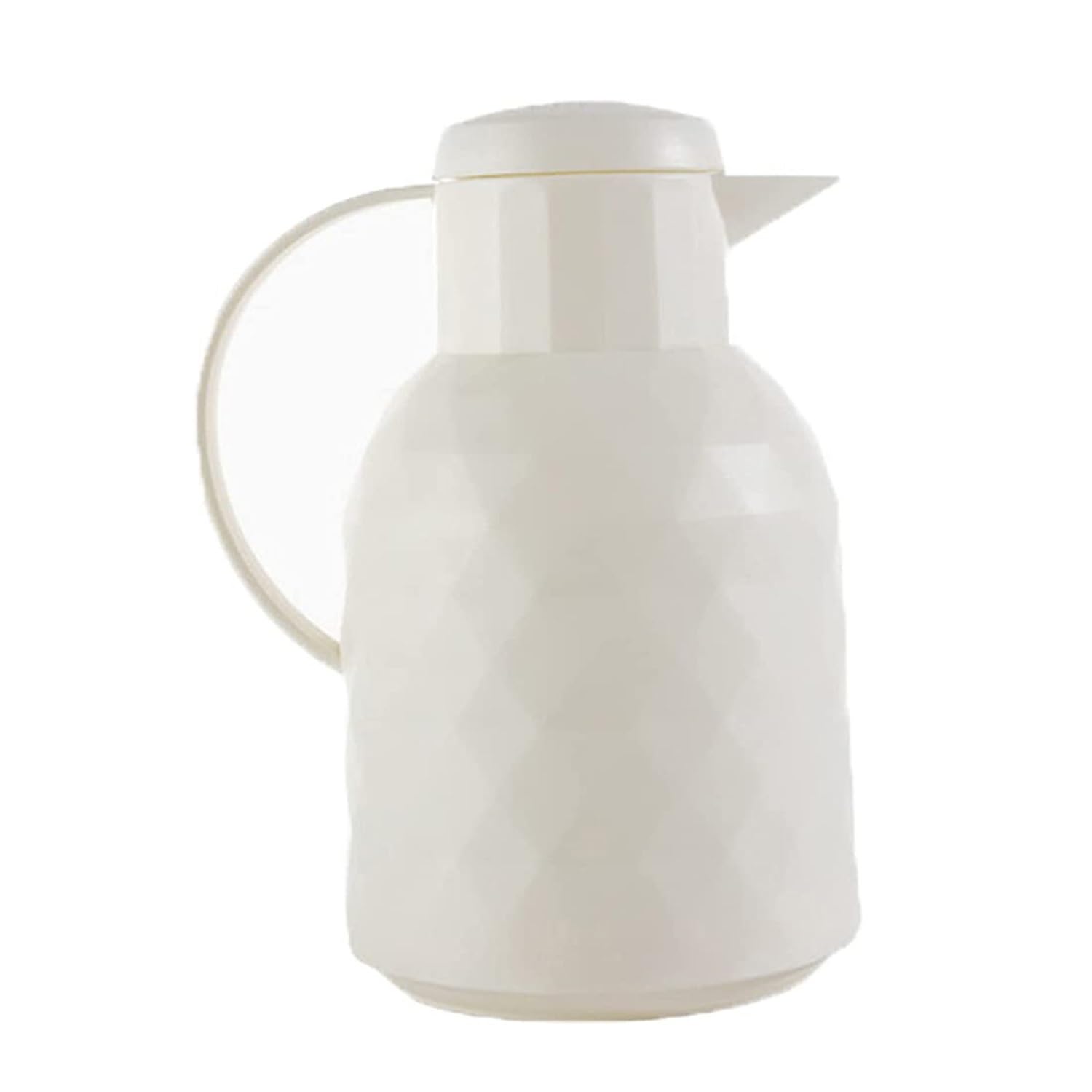 Termiczna karafka do kawy 1000 ml dozownik na wodę, termos premium karafka do kawy i herbaty, 12 godzin ciepła i 24 godziny zimna | Plastikowy dzbanek termiczny (kolor: biały)