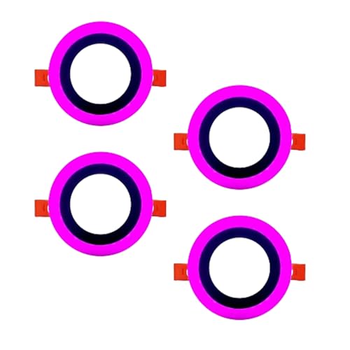 Image of D'Mak 9 Watt 6+3 Round Conceal LED Panel Light Color-White, Pink Pack of 4