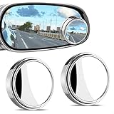 Topiverse Car Blind Spot Mirrors, 2 Inch Round Automotive Rearview Convex Mirror, Wide Angle Fisheye Adjustable Blindspot Rear View Exterior Accessories for Cars, Suvs, Trucks, RVs (1 Pair)