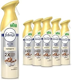 Febreze Air Freshener Spray, Odour Eliminator and Bathroom Freshener, Oriental Sandalwood, 1.8 Litre (300 ml x 6)
