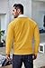 COOFANDY Men Crew Neck Sweater Ribbed Knit Slim Fit Long Sleeve Pullover Top for Casual Dressy Yellow