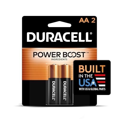 Duracell Coppertop Double AA Batteries with Power Boost Ingredients, 2 Count (Pack of...