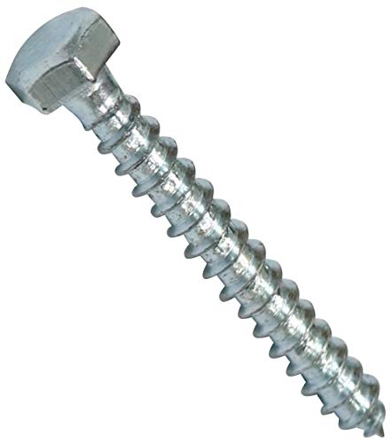 Preisvergleich Produktbild AERZETIX - C44555 - Set mit 50 - Holzschrauben - Zugschraube - Sechskantkopf - 6 Seiten - M5x40mm - Verzinkter Stahl - DIN571 - Metall - DIY