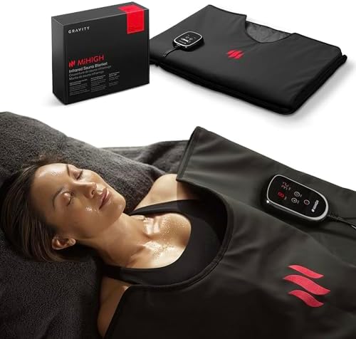 MiHIGH Portable Infrared Sauna Blanket - Indoor Personal Sauna for Home Supports Blood Flow & Circulation - Waterproof One-Person Sauna for Exercise Recovery, Detoxification, & General Wellbeing