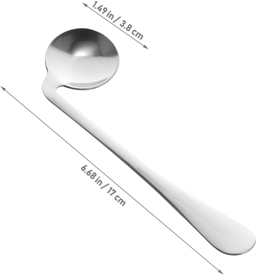 2pcs Adaptive Utensils Curved Spoon Set Right Handed Angled Spoons Cutlery Utensil Stainless Steel Eating Silverware for, Elderly Use