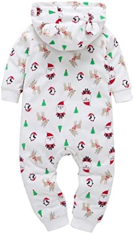 Sharemen Baby Boys Girls Thicker Grid Jumpsuit Hoodie Romper Outfit Bodysuit (18-24Months, White1)