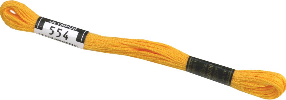 Fil broderie Olympas col. 554 coton de qualite superieure importe du Japon echeveau 8m
