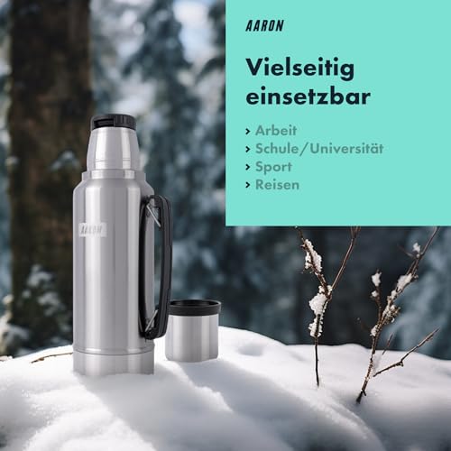 Outdoor Thermoskanne AARON Flask 1L Edelstahl