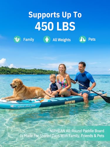 Image of Niphean Inflatable Stand Up Paddle Board with SUP Accessories, Anti-Slip EVA Deck, 10'6'' Inflatable Paddle Boards for Adults & Youth of All Skill Levels