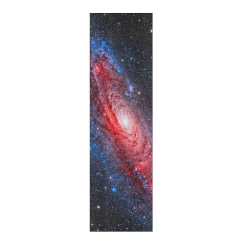 BCFHRGT Red Universe Nebula Griptape Cinta de agarre impermeable para monopatín, cinta adhesiva de fusión para scooters de 83 x 22 cm
