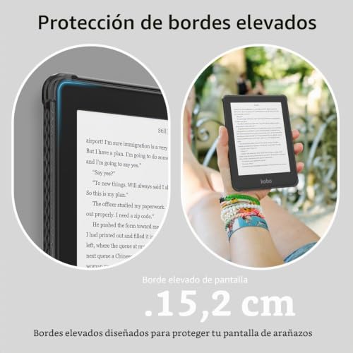 Miniatura 4 de Tudia Skn Diseñado Para Kobo Clara Hd Case 6 218 Contraportada, Esquinas Reforzadas Gel De Silicona Delgado Anti-Amarillamiento A Prueba De Golpes Parte Trasera Transparente Agarre Ligero Parac