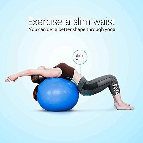 Image of Styxon Anti-Burst Exercise Ball with Foot Pump for Fitness, Exercise and Yoga - 65 CM (Blue)