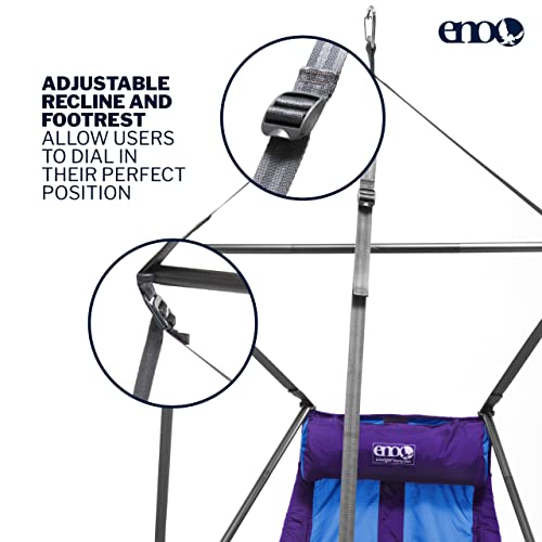 Eno Lounger Hanging Chair - Portable Outdoor Hiking, Backpacking, Beach, Camping, And Festival Hammock Chair - Purple/Teal #TOP2