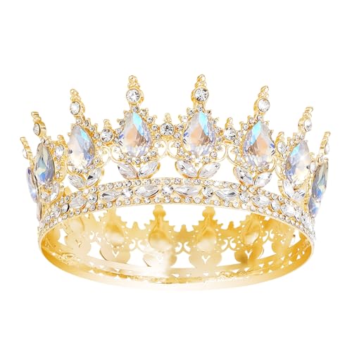 YOUlDIANZI Queen Crown Rhinestone Wedding Crowns and Tiaras for Women Costume Party Hair Accessories Princess Birthday Crown Crystal Bridal Crowns