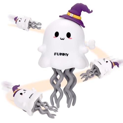 Image of BUSOHA Dancing Octopus Toy for Halloween – Crawling Octopus Toys Baby Tummy Gift for New Mom,Friend,Family,White