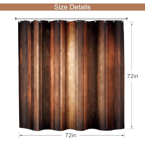 Rustic Brown Striped Shower Curtain Abstract Ombre Vintage Modern Western by MESHELLY - Used condition - Image 7