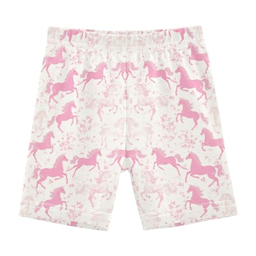 Sletend Pink Unicorn Girls’ Comfy Lined Shorts Lightweight & Skin-Friendly Cotton for All-Day Comfort Ideal for Travel Beach or Home Lounging Toddler Sizes