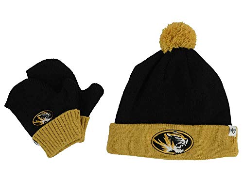'47 Missouri Tigers Infant/Toddler Bam Bam Beanie Hat Pom And Glove Gift Combo - Ncaa Baby Knit Cap/Mittens #TOP29