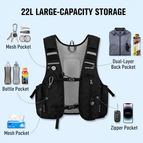 Cooling Vest for Men and Women, Running Hydration Vest for Hot Weather — view 5