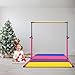 XDEMODA The Latest Model Gymnastics Bar for Kids Ages 3-15 for Home, Anti-Slip, Easy to Assemble, 35” to 55” Adjustable Height Gymnastic Horizontal Bars Equipment (Gym bar with mat, Pink)