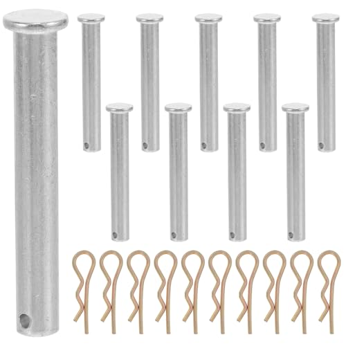 Ipetboom 10 piezas Pasador de Fijación para Andamios Longitud con Clip Seguro para Obra y Estructuras Accesorios Resistentes y Compactos para Construcción