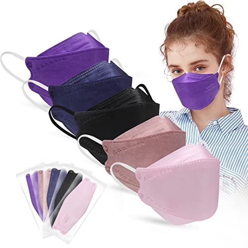 Image of KN95 Face Masks 50 Pack 4 Layers Tie Dye Breathable Safety Respirator Multicolor Cup Dust Disposable KN95 Mask Adult