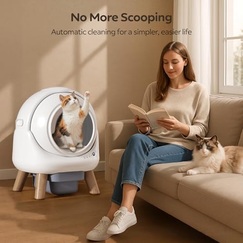 Beokeo Automatic Litter Box, Self Cleaning Litter Box for Multiple Cats with App Control, Dual Safety Protection, Odor-Free Waste Disposal, Includes Trash Bags - Image 5