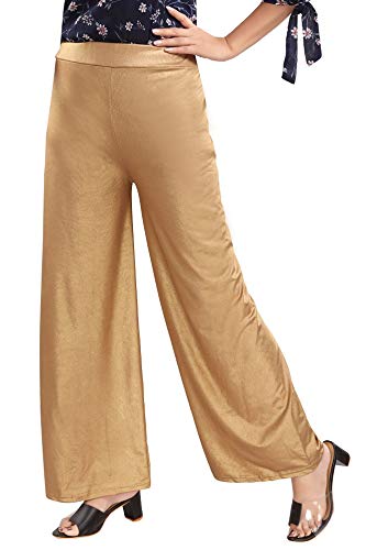 Image of DREAM & DZIRE Dark Golden Palazzo for Women in All Plus Size and Small Size.(7XL)