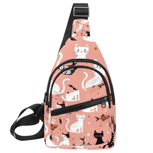 Sac à dos en bandoulière pour homme petit sac poitrine multicolore