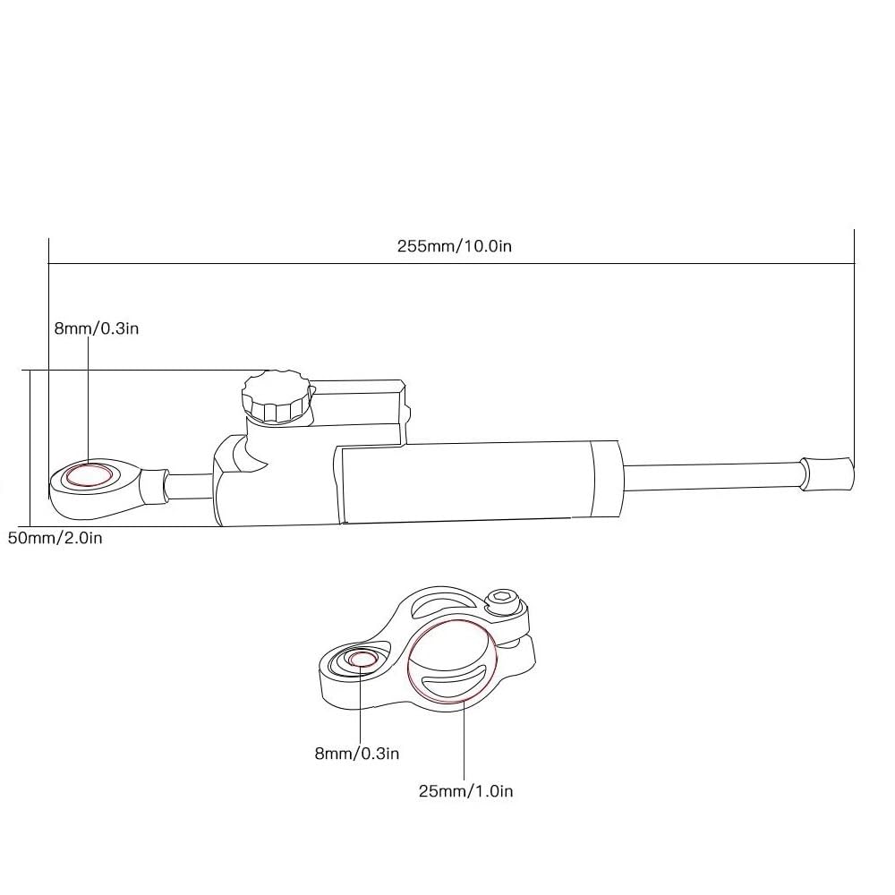 ZINSAN Dla Y&amaha Dla FJR1300 Dla FJR 1300 2020-2022 Motocykl Wspornik Amortyzatora Amortyzator Układu Kierowniczego Stabilność Wstrząsów Stabilizator Kierownicy Stabilizator tłumienia układu motocyk