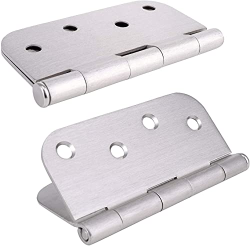 Pack Of 18 Residential Door Hinges - 4 Inch - Satin Nickel Finish - 5/8" Radius Corner By Stylever #TOP5