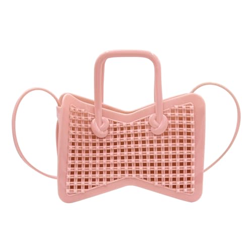 Fashion Jelly Purse Candy Color Mesh Jelly Handbag Satchel Shoulder Bag Trendy Crossbody Purse for Girls Women