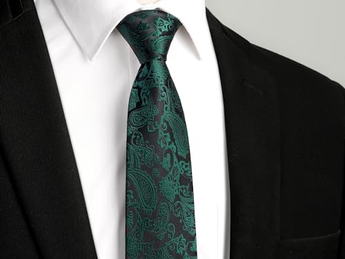 Image of Enlision Ties for Men Solid Color 3.35 inch Formal Business Necktie Classic Satin Mens Wedding Party Ties