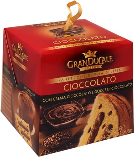 Panettone Doppia Delizia - Italian Cake Baked in Italy (Chocolate)