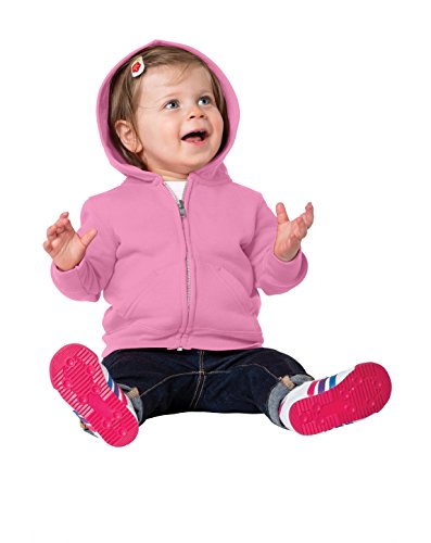 Precious Cargo Unisex-Baby Full Zip Hooded Sweatshirt 12M Candy Pink