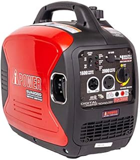 A-iPower SUA2000iV 2000 Watt Portable Inverter Generator Gas Powered, Small with Super Quiet Operation for Home, RV, or Emergency